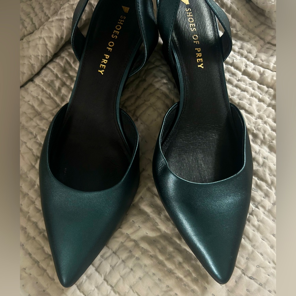 Shoes Of Prey Wedge Heel Slingback Size 10